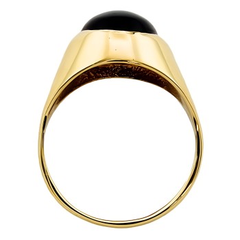 9ct Gold Onyx Ring size Q